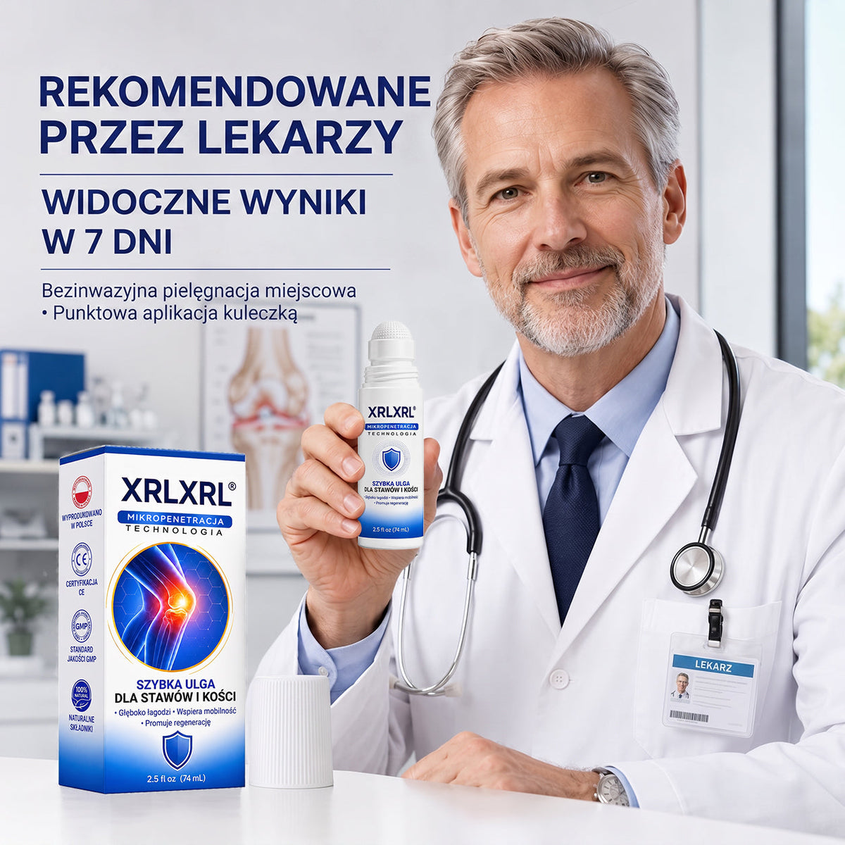 𝑿𝑹𝑳𝑿𝑹𝑳® Roller mikroigłowy 0,05 mm do regeneracji kości i stawów 🧑⚕️ (Dla wszystkich dorosłych, kobiet i mężczyzn – kompleksowa pielęgnacja przy różnych problemach ze stawami)