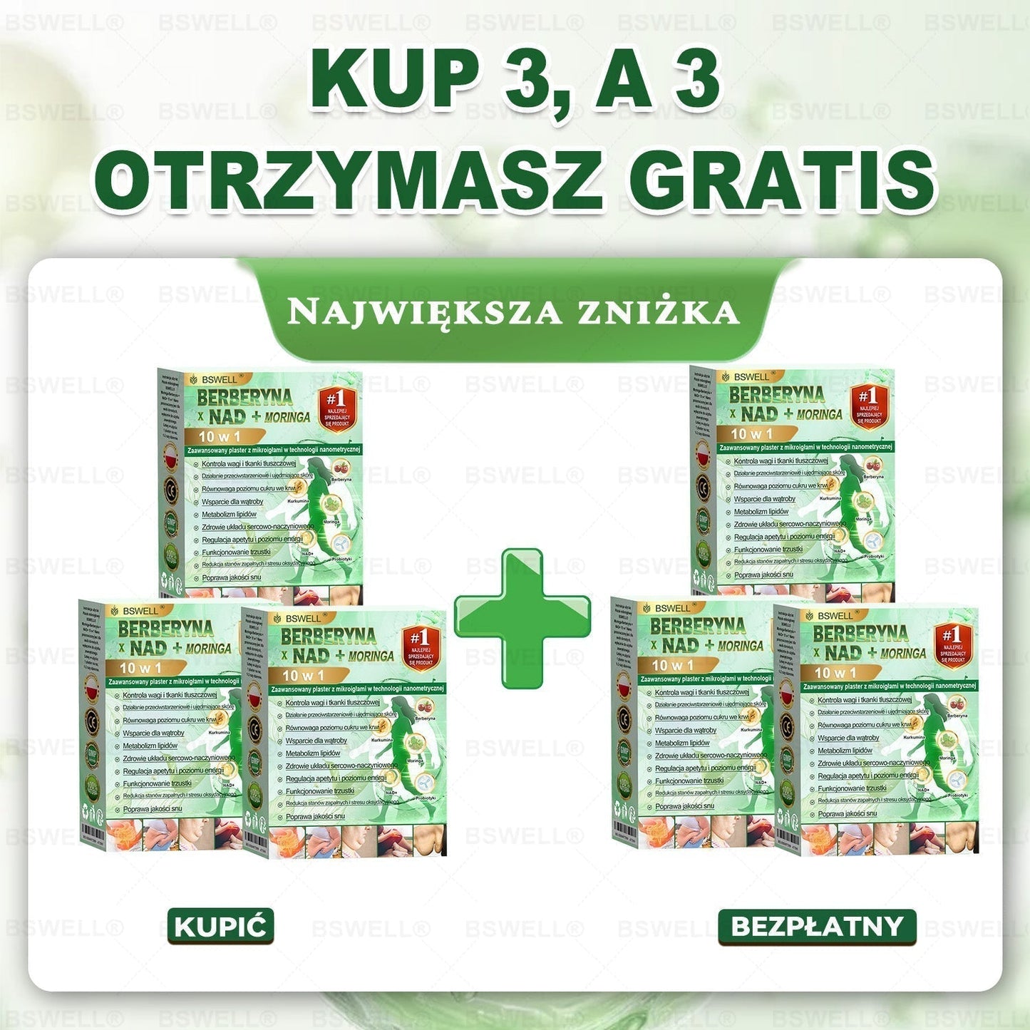 ⭐⭐BSWELL® Nano mikroigłowy plaster wyszczuplający (Raz dziennie, efekty już po 28 dniach ✅ Wspiera odchudzanie, serce, cukrzycę, sen, jelita, stawy i więcej.
