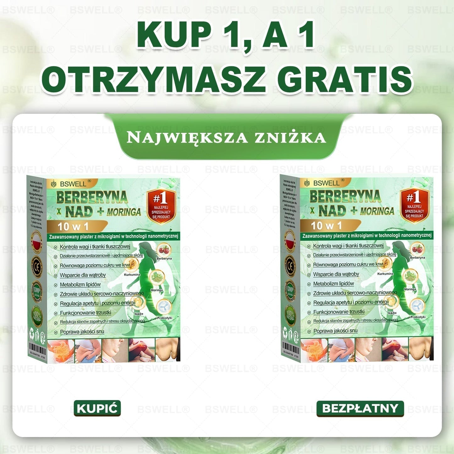⭐⭐BSWELL® Nano mikroigłowy plaster wyszczuplający (Raz dziennie, efekty już po 28 dniach ✅ Wspiera odchudzanie, serce, cukrzycę, sen, jelita, stawy i więcej.