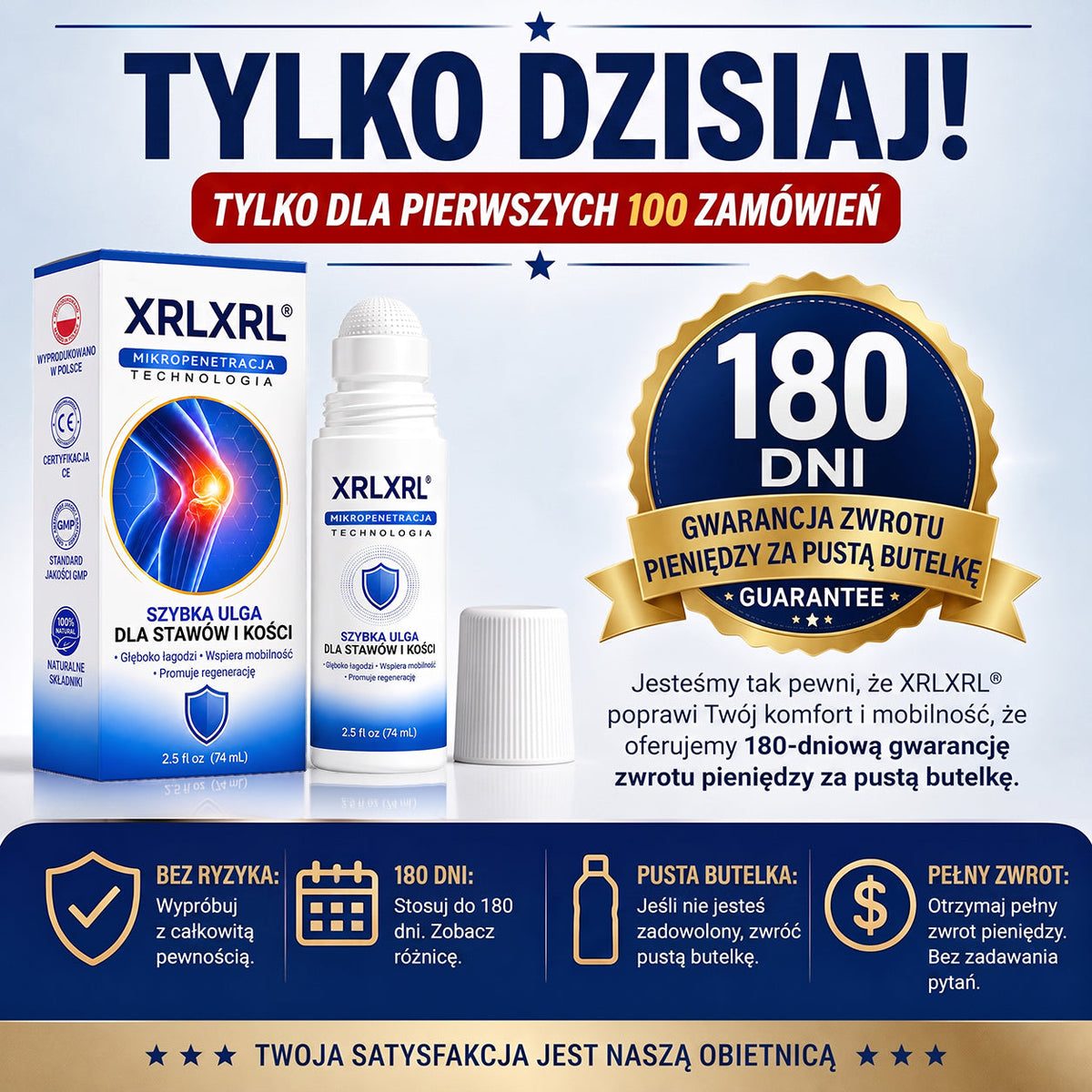 𝑿𝑹𝑳𝑿𝑹𝑳® Roller mikroigłowy 0,05 mm do regeneracji kości i stawów 🧑‍⚕️ (Dla wszystkich dorosłych, kobiet i mężczyzn – kompleksowa pielęgnacja przy różnych problemach ze stawami)